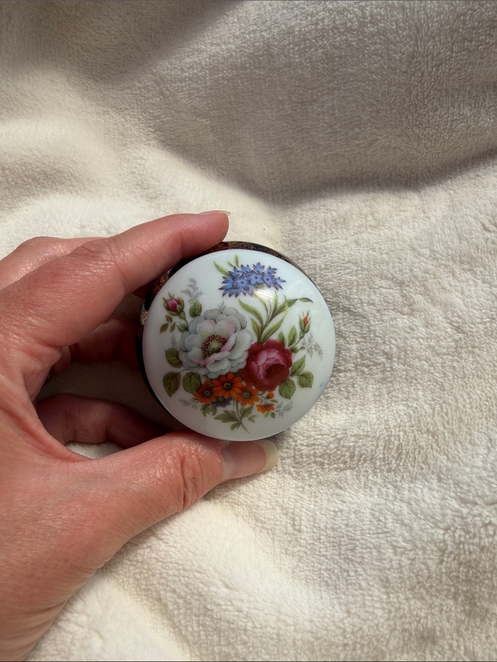 Limoges France Floral Trinket Box